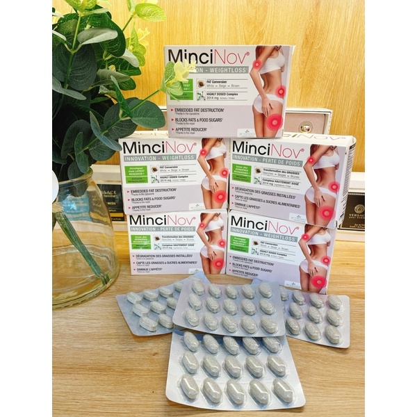 Minci Nov giảm cân bắp ,đùi,giảm mỡ 60 viên Pháp