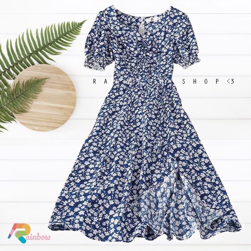 Đầm thiết kế Xanh Hoa Đầu Mùa - có size Mẹ và Bé