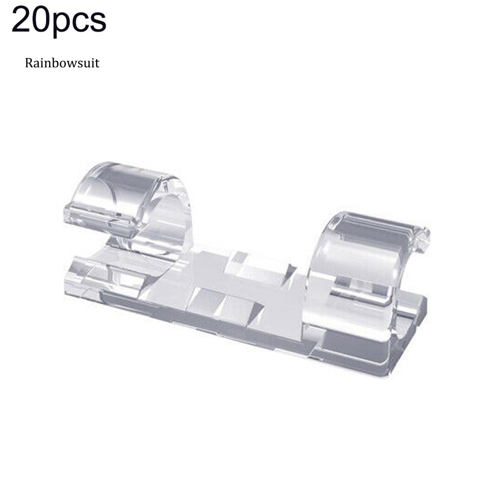 Set 20 / 40 Giá Đỡ Kẹp Dây Cáp Tự Dính Tiện Dụng