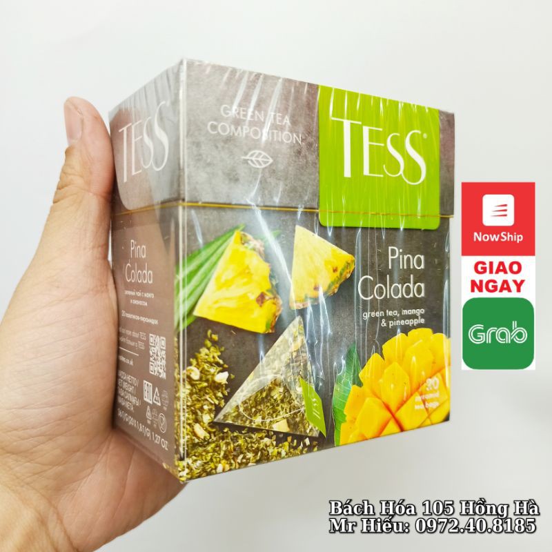 Trà TESS Pina Colada hộp 20 gói - vị Dứa, Xoài