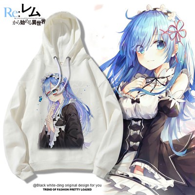 Áo Hoodie Nỉ Ấm Anime Re:Zero Rem &amp; Ram