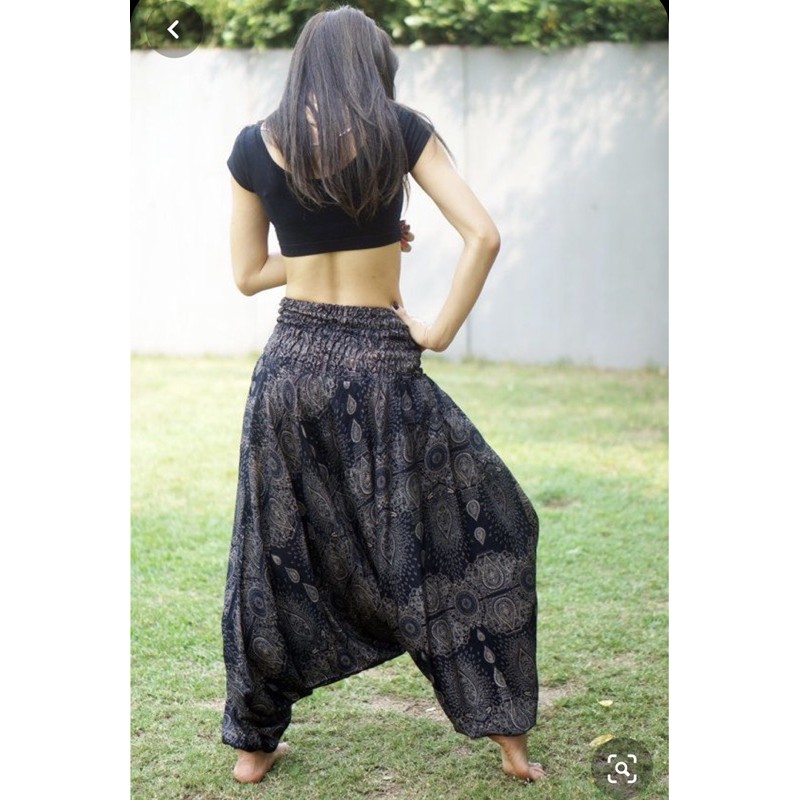 [47-65ký/chọn màu]Quần harem yoga dance lanh thái. | BigBuy360 - bigbuy360.vn