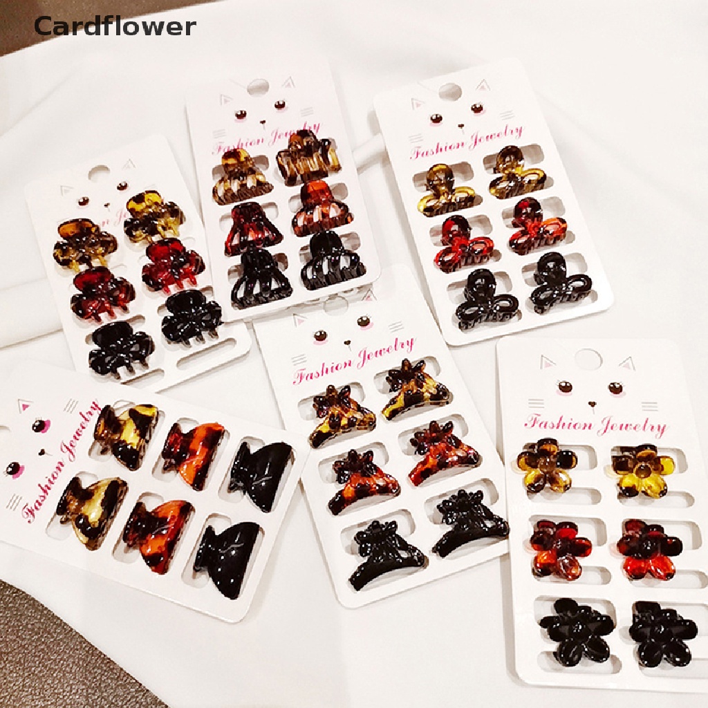 Set 6 Kẹp Tóc Mini Họa Tiết Da Báo Thời Trang Cho Nữ