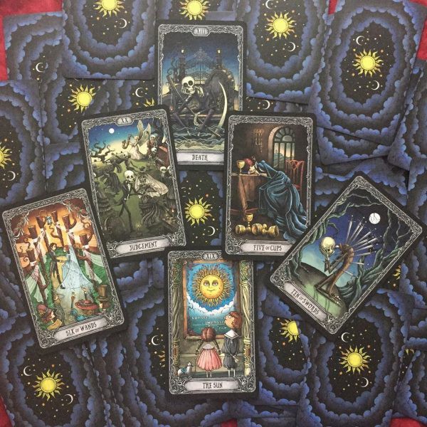 Bộ bài Dark Mansion Tarot Deck 3rd Edition phiên bản Blue Black