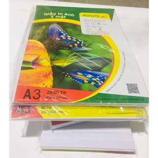 Combo 5 tập-10 tập GIấy  in ảnh KANSAI 2 mặt A3 định lượng 300 gsm