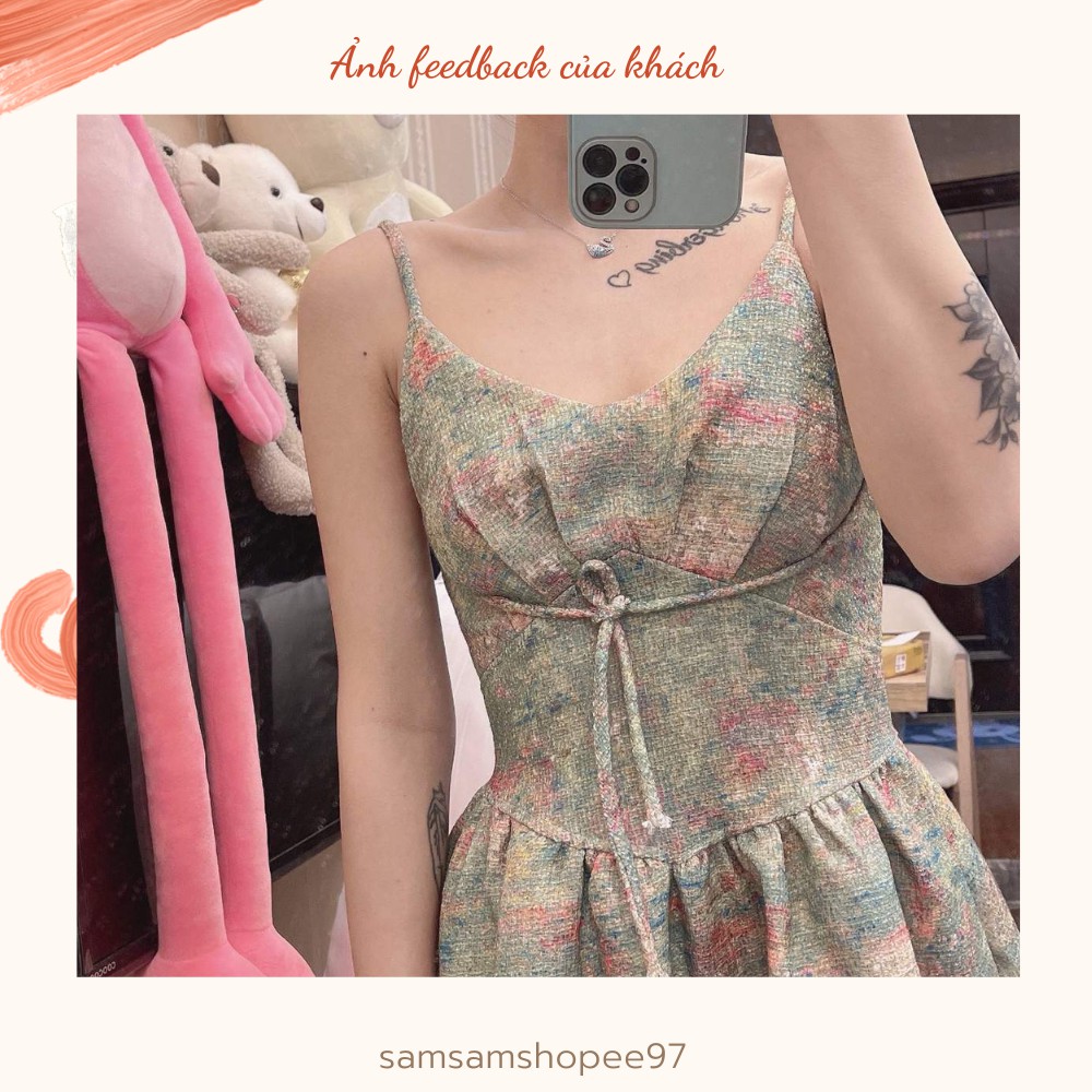 (SẴN S) Váy hai dây retro (Kèm ảnh thật) | BigBuy360 - bigbuy360.vn