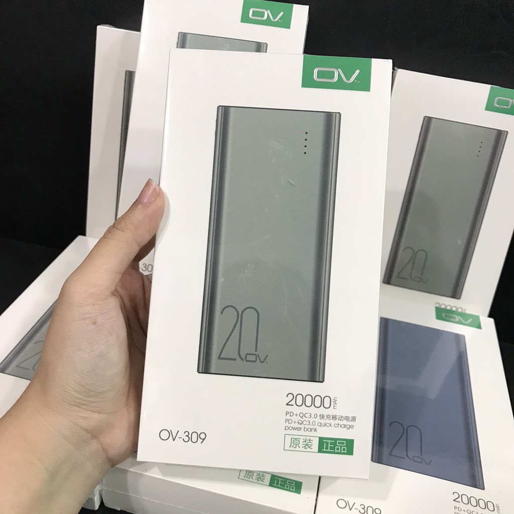 [Mã 155ELSALE giảm 7% đơn 300K] Sạc dự phòng OV-309 20000mah có sạc nhanh PD 18w, QC 3.0