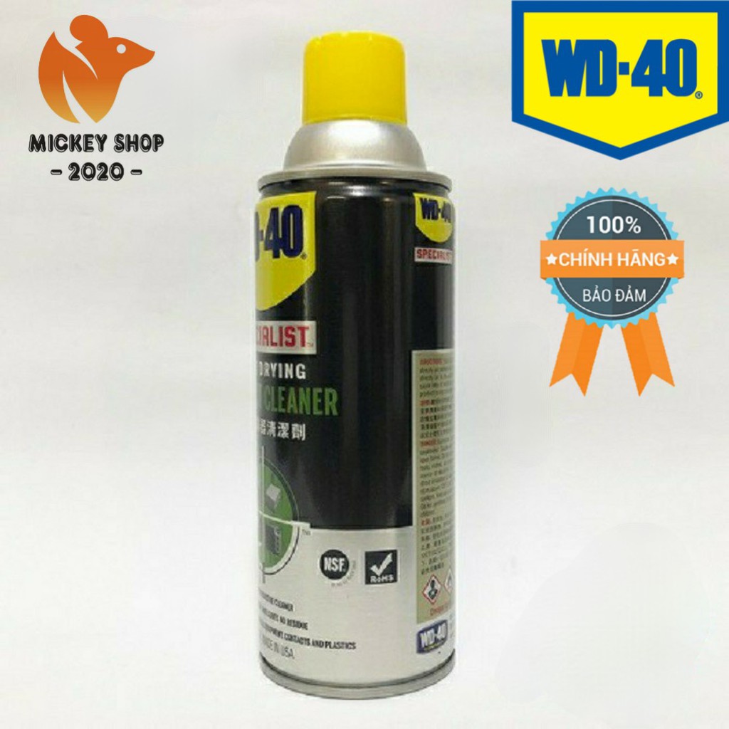 [CAO CẤP] Chai xịt WD-40 Fast Drying Contact Cleaner 360ml làm sạch bề mặt, khô nhanh