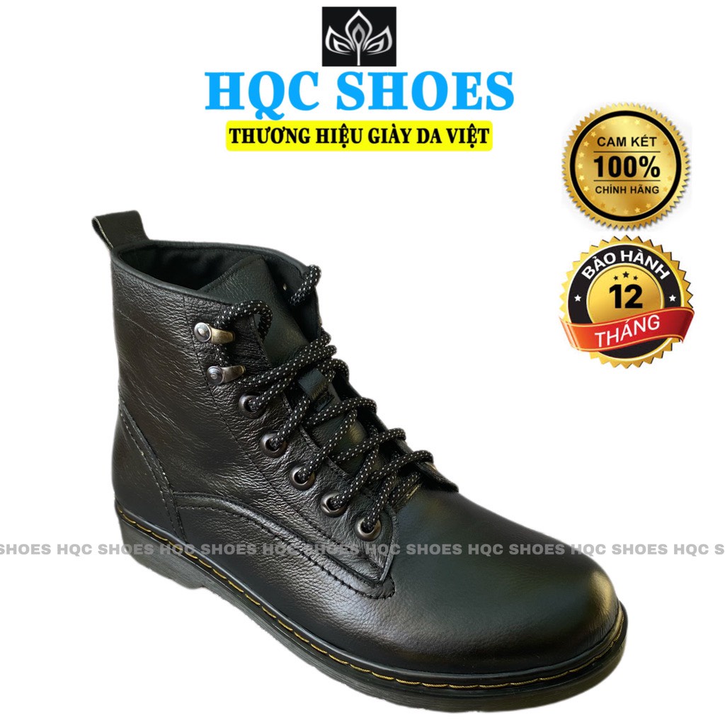 Giày đốc HQC SHOES cổ lửng chất liệu da bò cao cấp đế kếp khâu chắc chắn HQ028