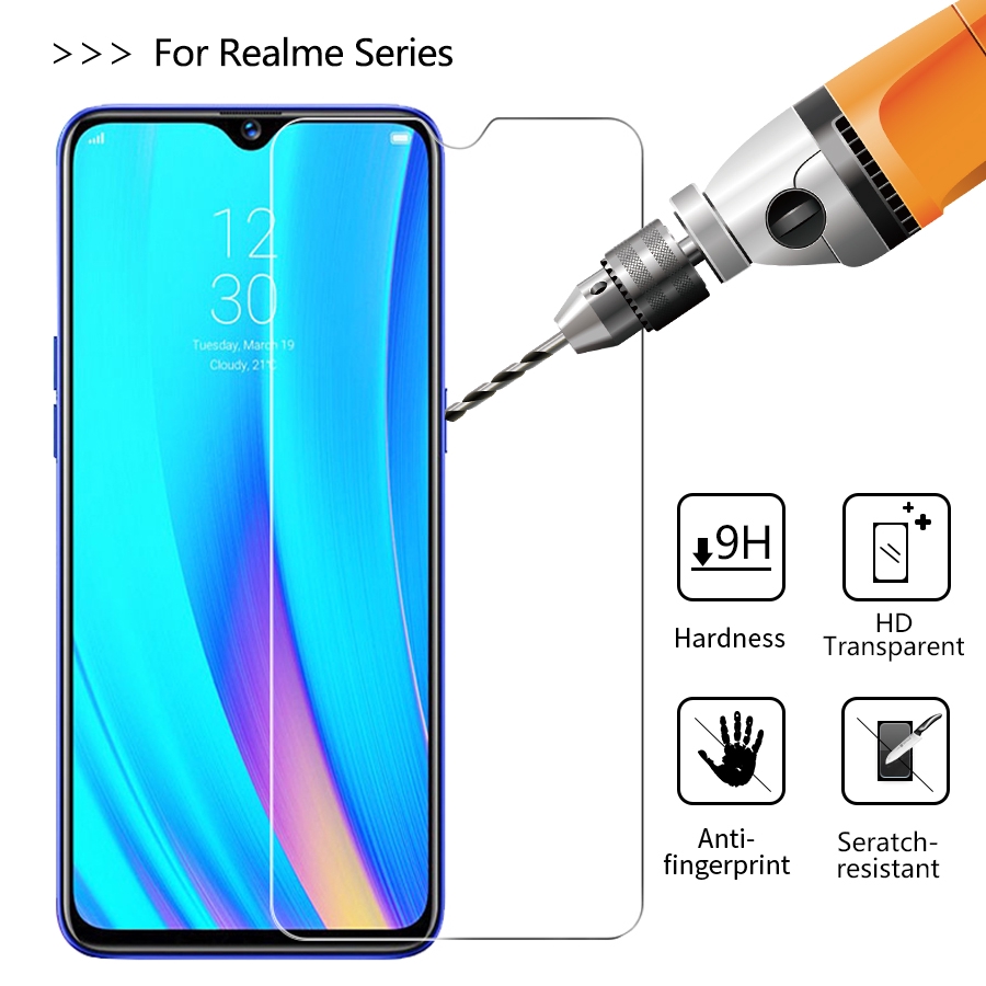 Kính cường lực cho Realme 5 6 7 8 9 10 Pro 5i 6i 7i 8i 9i C3 C11 C12 C15 C17 C20 C21 C21Y C25 C25S C25Y C30 C31 C33 C35 C55 Narzo 30A 50 50A 50i