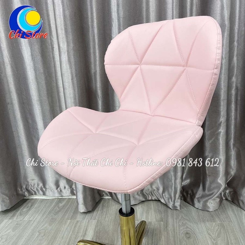 Ghế Quầy Bar Nâng Hạ Chiều Cao Chân Xoay. Ghế Cao Ngồi Quầy Bar Tiệm Tóc Có Tựa Nệm Êm Mềm Mại