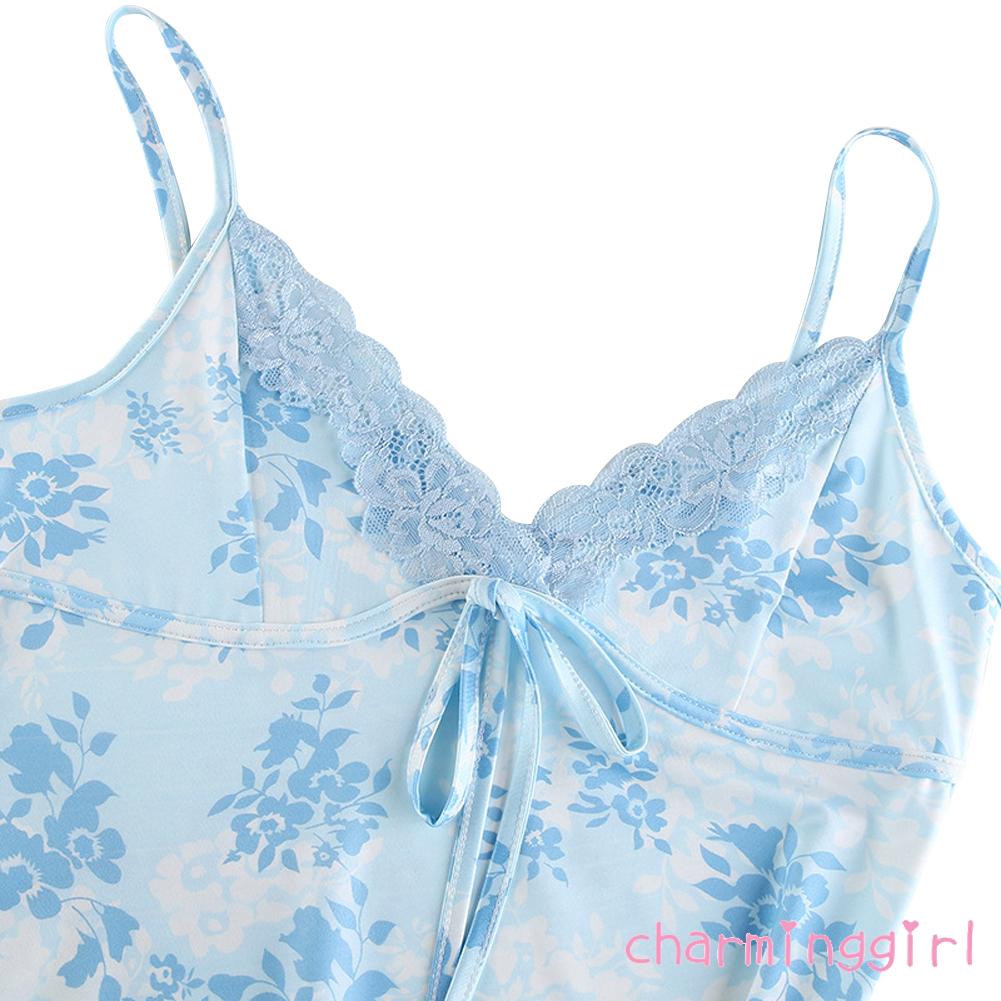 Đầm Dây Nữ In Hoa Cổ Chữ V Quyến Rũ | BigBuy360 - bigbuy360.vn