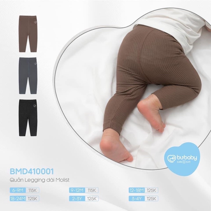 Bubaby - Quần legging dài cho bé trai bé gái hãng bubaby