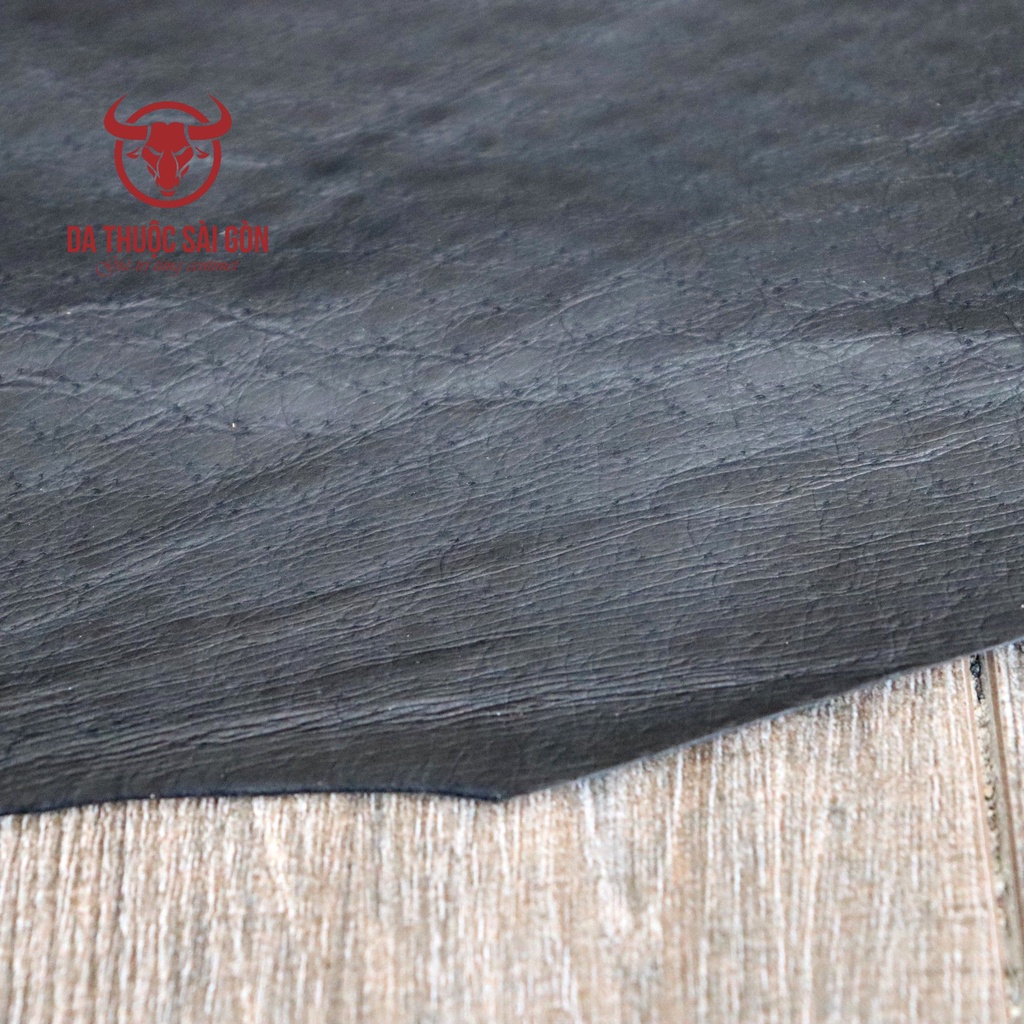 Da heo mặt cật cao cấp làm lót độ dày 0.6 đến 0.8 mm màu đen thương hiệu Da Thuộc Sài Gòn - Bán da thật