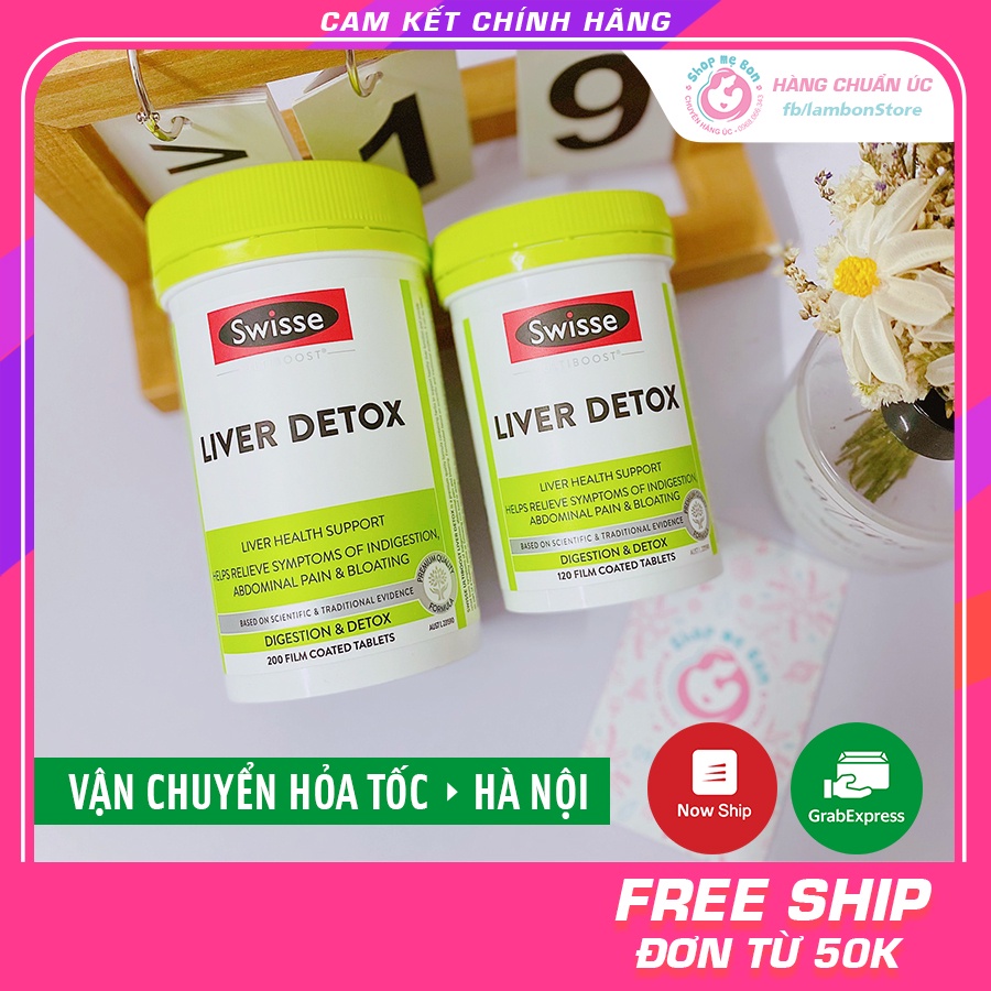 Viên uống Giải Độc Gan Swisse Ultiboost Liver Detox 60v, 120v, 200v - Úc