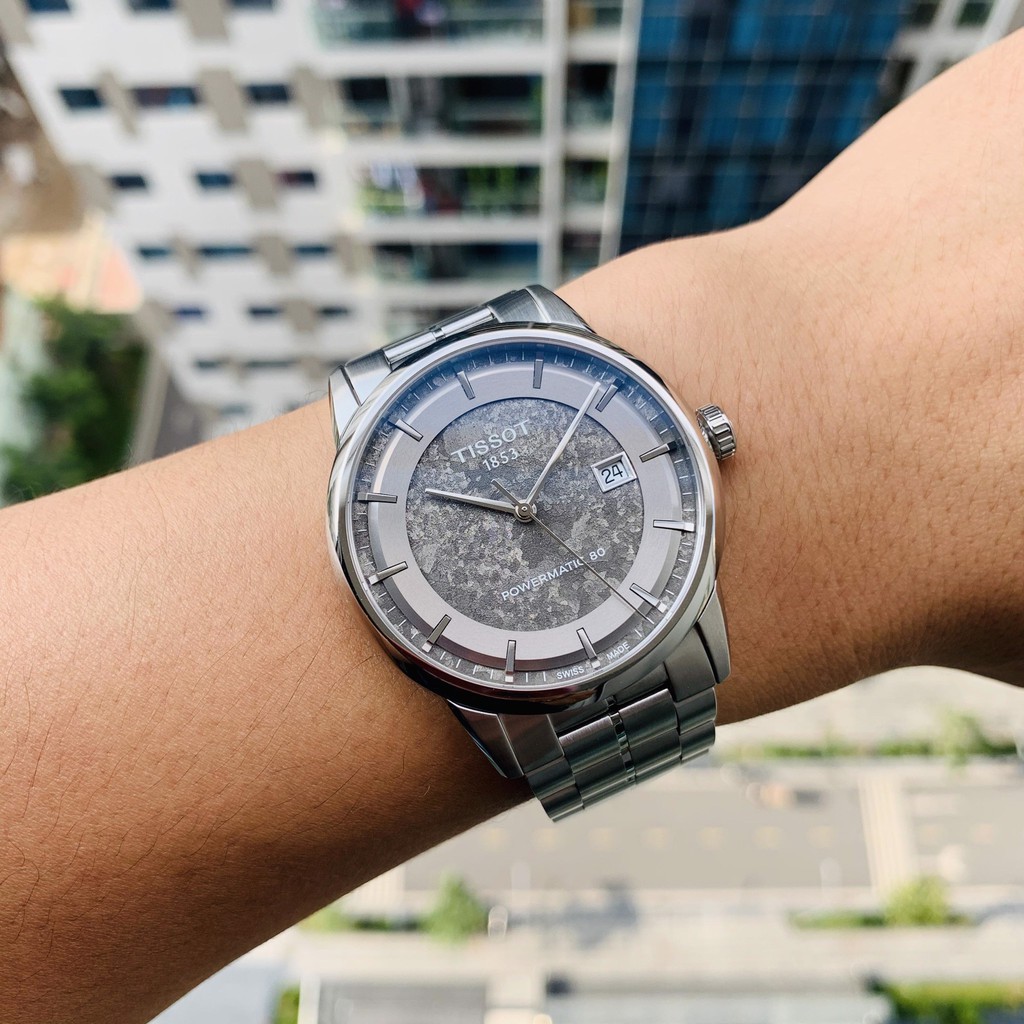 Đồng hồ Nam Tissot 1853 Cơ tự động Luxury Powermatic 80 , dây thép không gỉ, kính shapphire T086.407.11.061.10