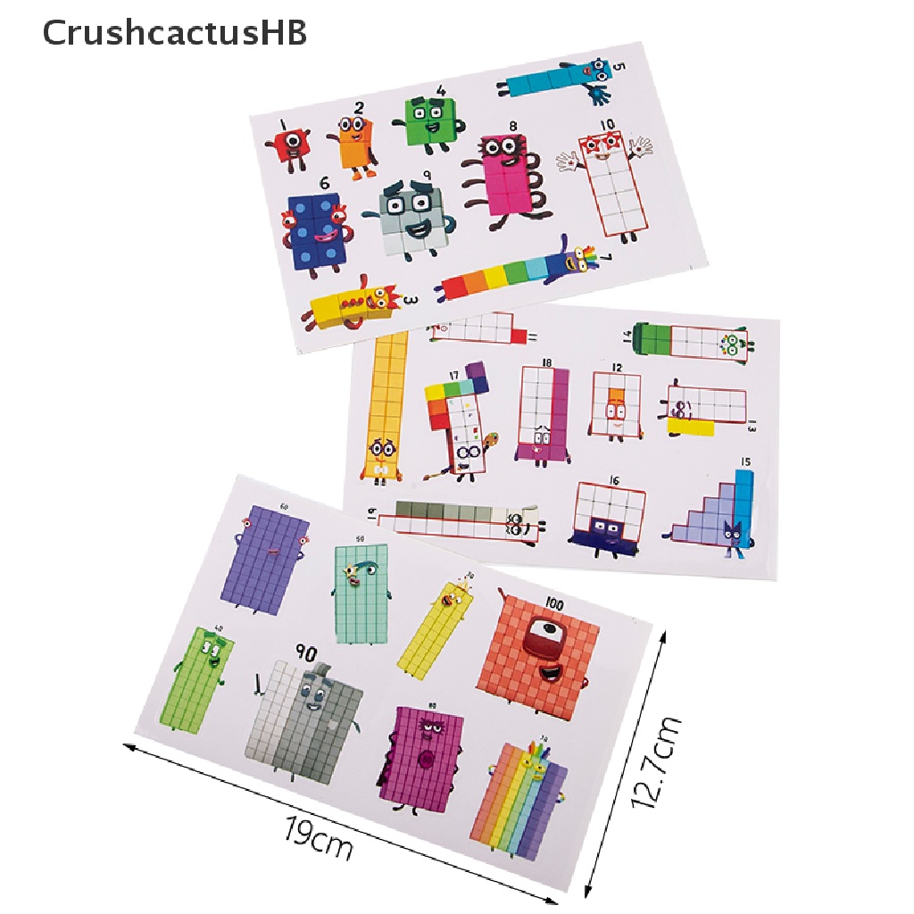 Decal dán trang trí hình khối chữ số cho ván trượt xe đạp cốc nước DIY