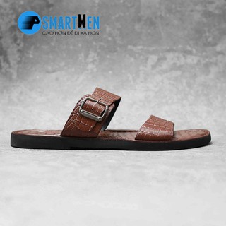 Dép Da bò thật SMARTMEN DSM-07 Nâu
