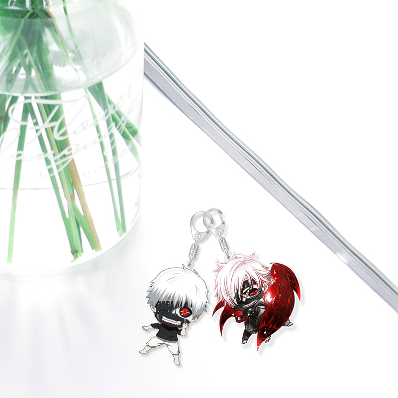 Móc khóa trang trí hình nhân vật trong Tokyo Ghoul bằng silicone