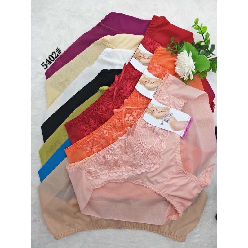 10 quần lót spring ren giữa phom 45-58kg- 5402 ren lưới bade