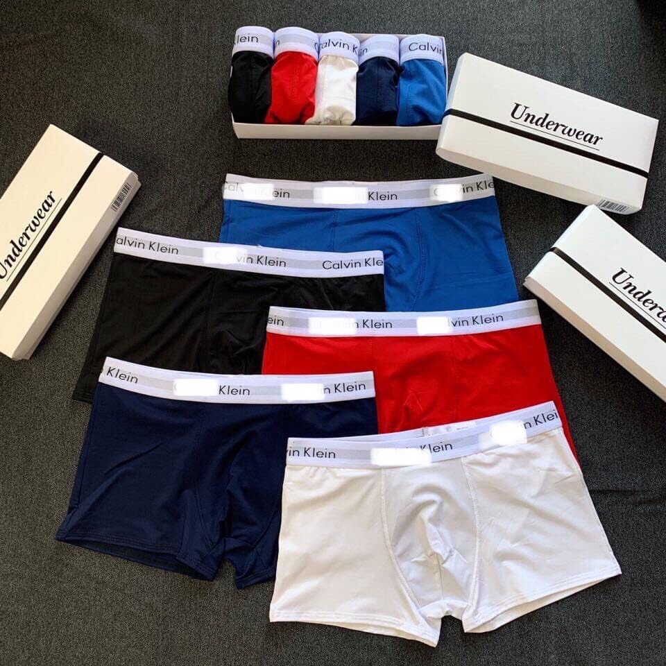 COMBO 4 quần lót nam ck co dãn cực thoải mái dành cho nam, sịp đùi nam thun lạnh có che tên