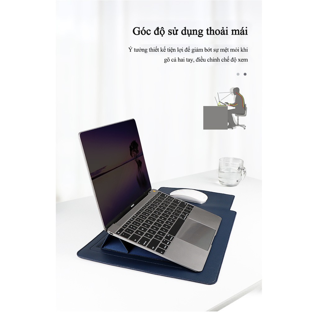 Bao da Macbook BlueLeather 3 chức năng - Home and Garden