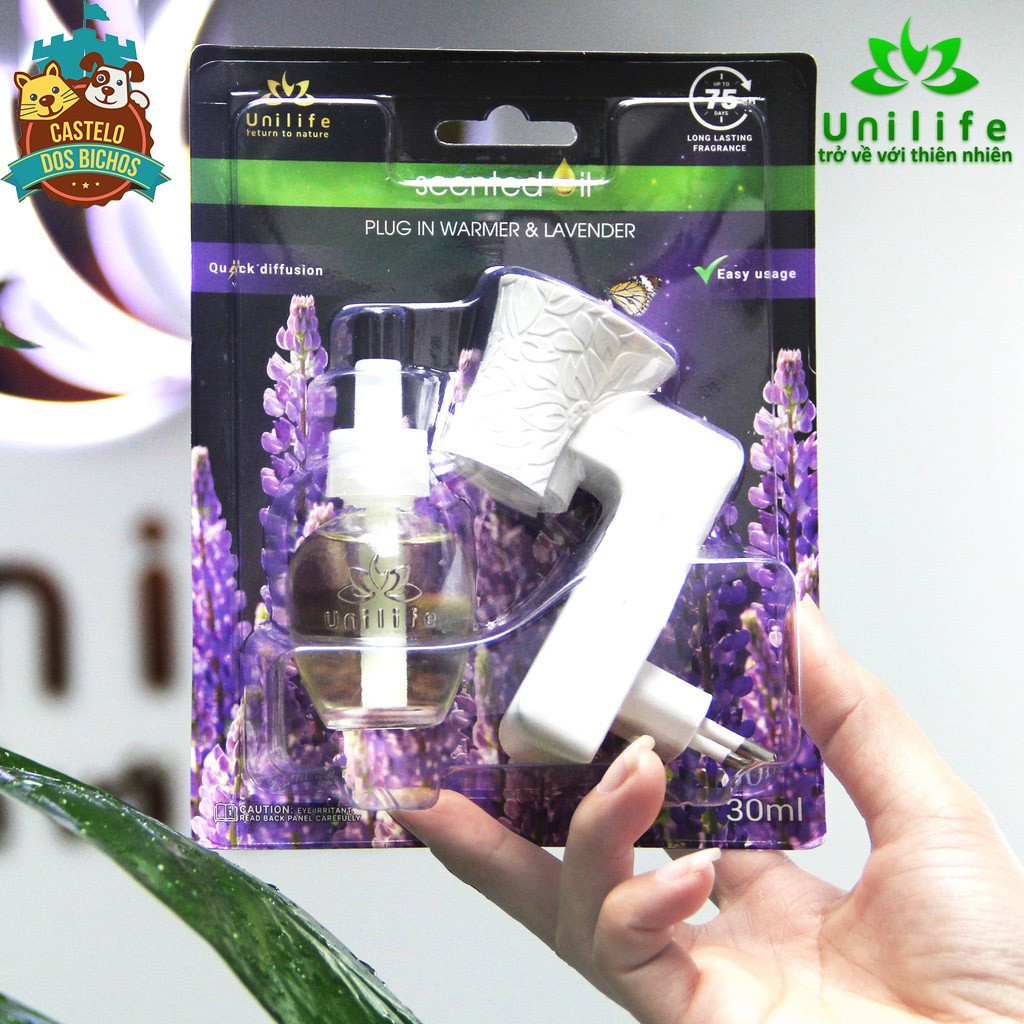 Máy khuếch tán tinh dầu Unilife [ TẶNG TINH DẦU HƯƠNG LAVENDER 30ml ] Chính hãng BH 12 Tháng - Khử mùi hôi chó mèo