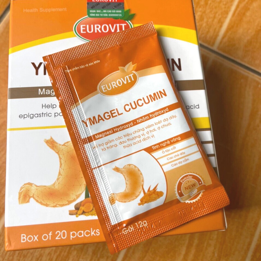 Gel Uống Giảm Đau Dạ Dày - Ymagel Cucumin Giảm Ợ Hơi Ợ Chua, Giảm Viêm Loét Dạ Dày Tá Tràng