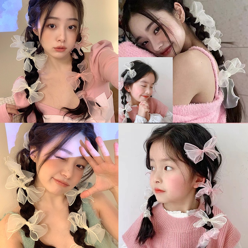Dây Ruy Băng Trang Trí Tóc Thắt Nơ Phong Cách Hàn Quốc 2022 Mới