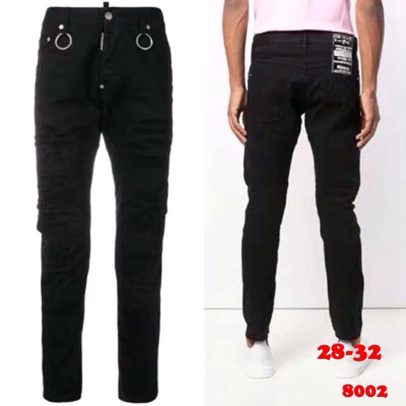 Quần jean nam dáng côn có họa tiết, Quần bò nam phong cách thời trang hàn quốc btshop từ 28 đến 32.