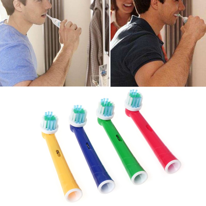 Bộ 4 đầu lông mềm chiều dài 7cm dùng cho bàn chải điện EB-17A với 4 màu khác nhau