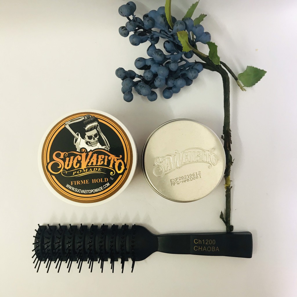 Combo 2 Sáp Vuốt Tóc Suavecito Firme Hold Pomade + Sáp Vuốt Tóc Nam Sawensito Authentic