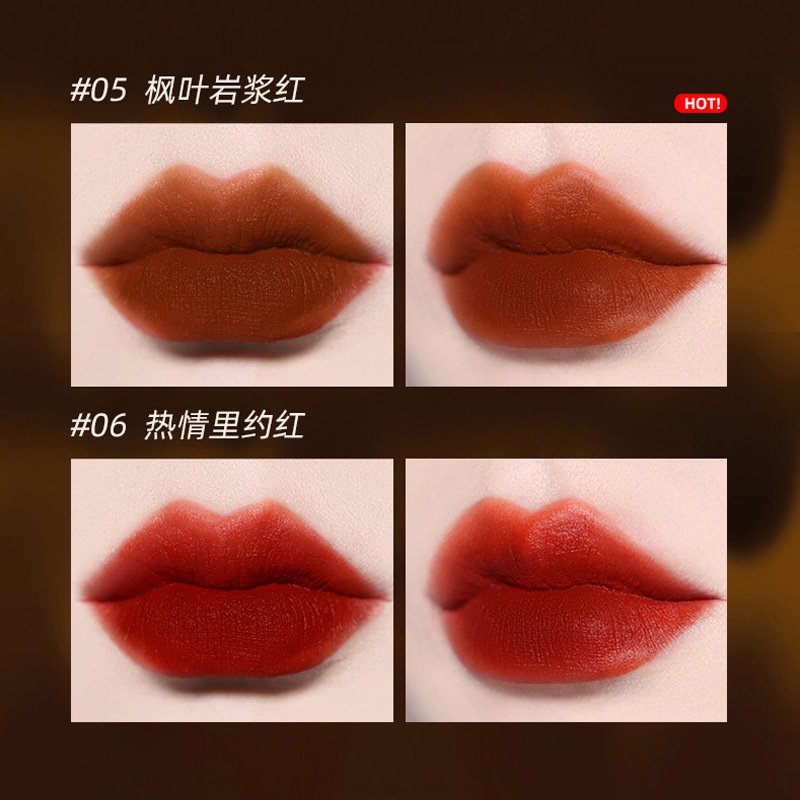 [Hàng mới về] Son kem màu nhung lì lâu trôi mềm mượt chống thấm nước