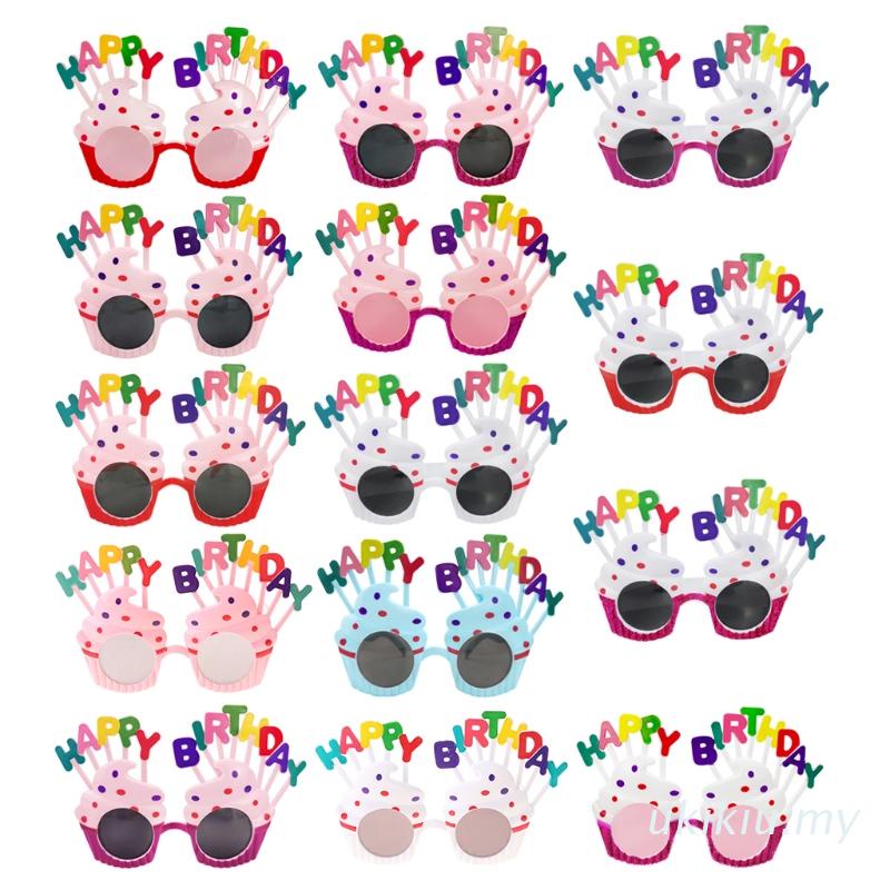 Kính mắt hình chữ Happy Birthday vui nhộn phụ kiện chụp ảnh tiệc tùng dành cho người lớn và trẻ em