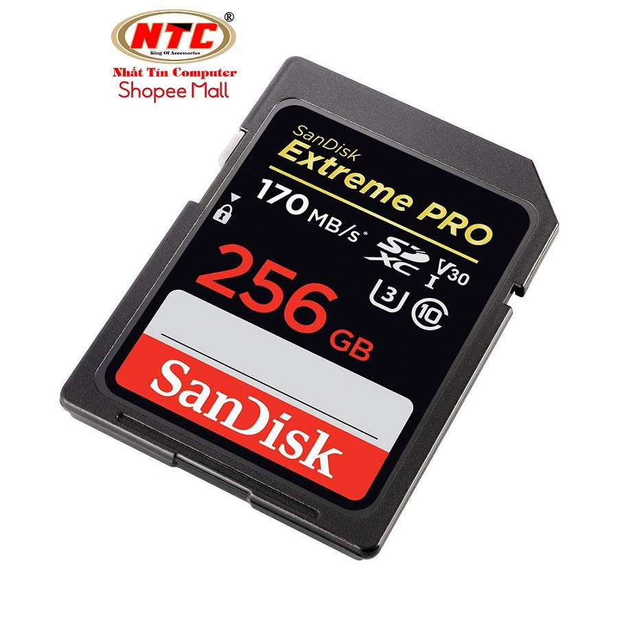 Thẻ nhớ Máy Ảnh SDXC SanDisk Extreme Pro U3 V30 1133x 256GB 170MB/s (Đen)