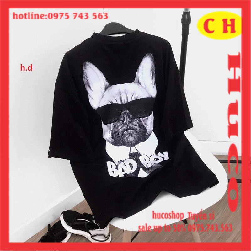 [MÃ HUCOPA011 GIẢM 5k từ 299k] ÁO THUN HÈ ÁO PHÔNG FORM RỘNG TAY LỠ chú chó baby chất cotton nam nữ unisex mặc đôi nhóm