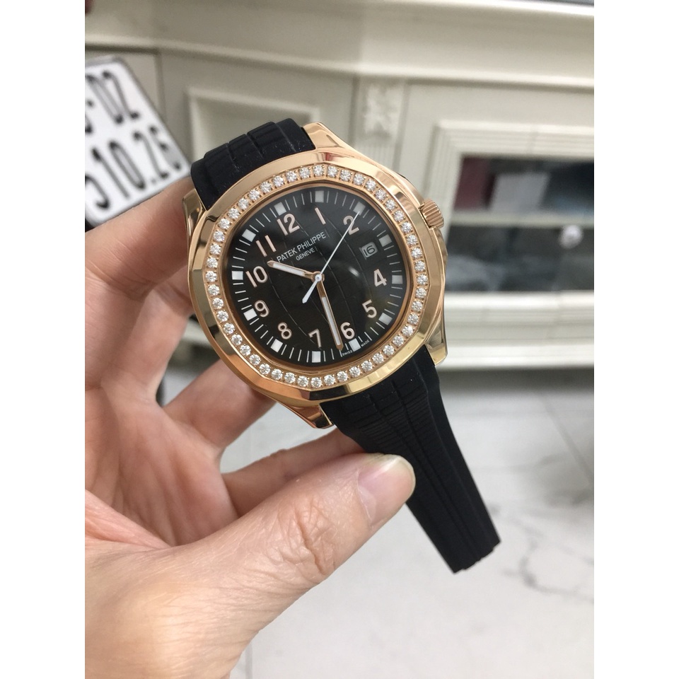Đồng hồ Nam Pt vuông dây cao su vành đá máy nhật chạy cơ Automatic  size 40-41mm nhiều màu