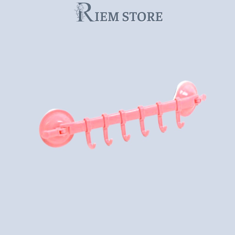 Móc Hút Chân Không, Móc treo đồ hút chân không tiện dụng thanh 6 móc