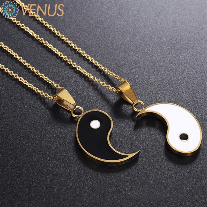 Bộ 2 Vòng Cổ Âm Dương Âm Dương Thời Trang Cho Cặp Đôi