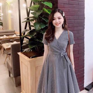 Đầm váy kẻ caro Big Size