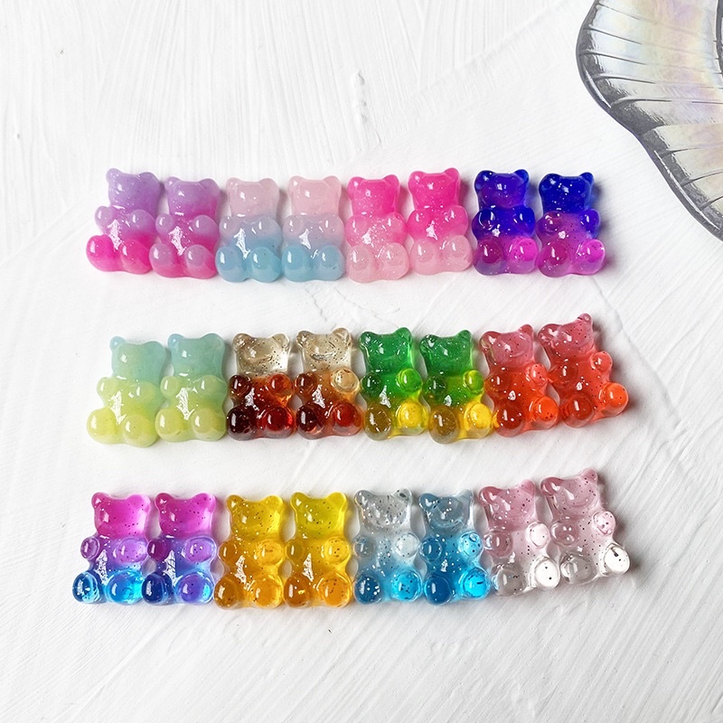 [ FREE SHIP] Charm gấu Gummy bear 2 màu không khoen