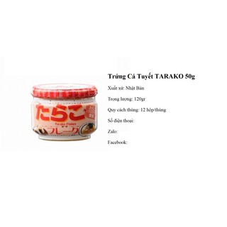 Trứng cá tuyết Tarako 50G nhật cho bé ăn dặm