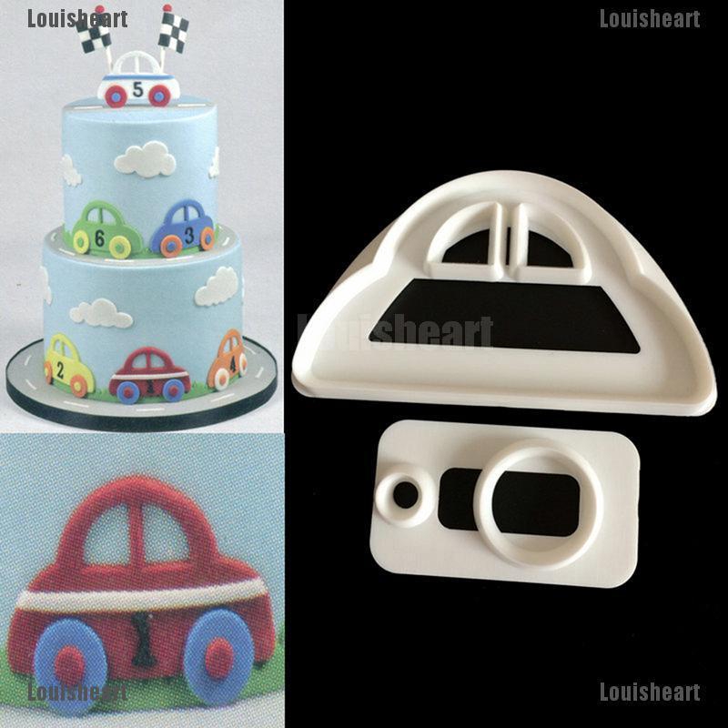 Khuôn cắt fondant / cookie / bánh có tạo hình xe ô tô nhỏ