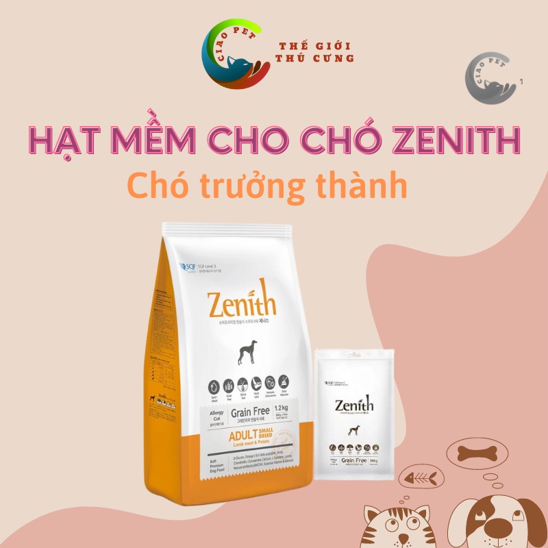 [Túi 1.2kg] Hạt mềm cho chó trưởng thành ZENITH ADULT