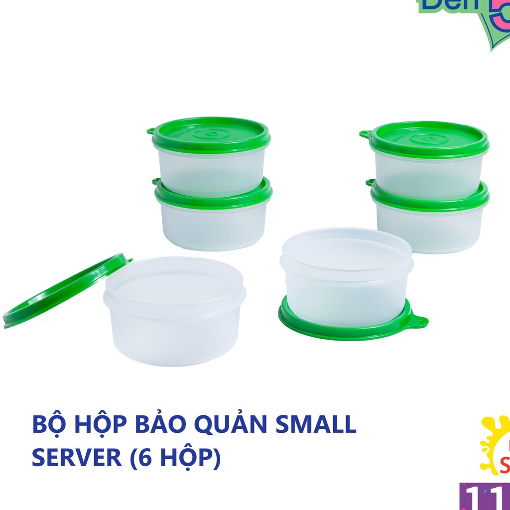 Hộp bảo quản Tupperware 💕Freeship💕Bộ 6 hộp bảo quản thực phẩm trữ mát và trữ khô Small Server 200ml