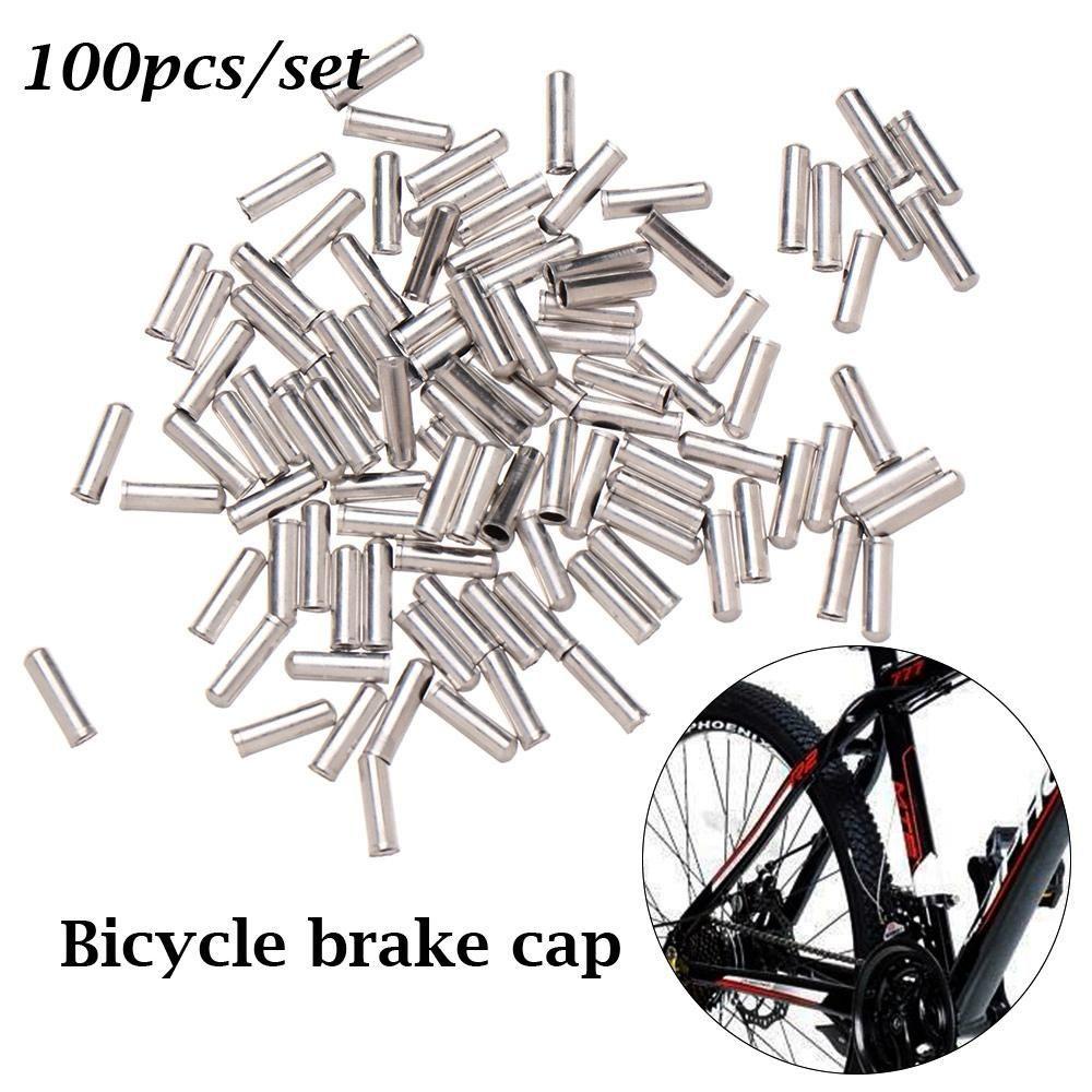 EUCA Set 100 Đầu Bọc Dây Cáp Xe Đạp Bằng Hợp Kim Nhôm