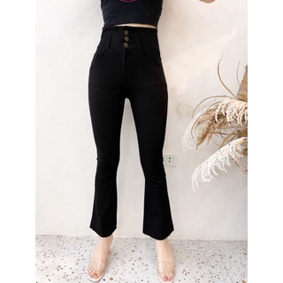 Quần Jeans ống loe-Quần bò ống loe cạp cao 3 cúc