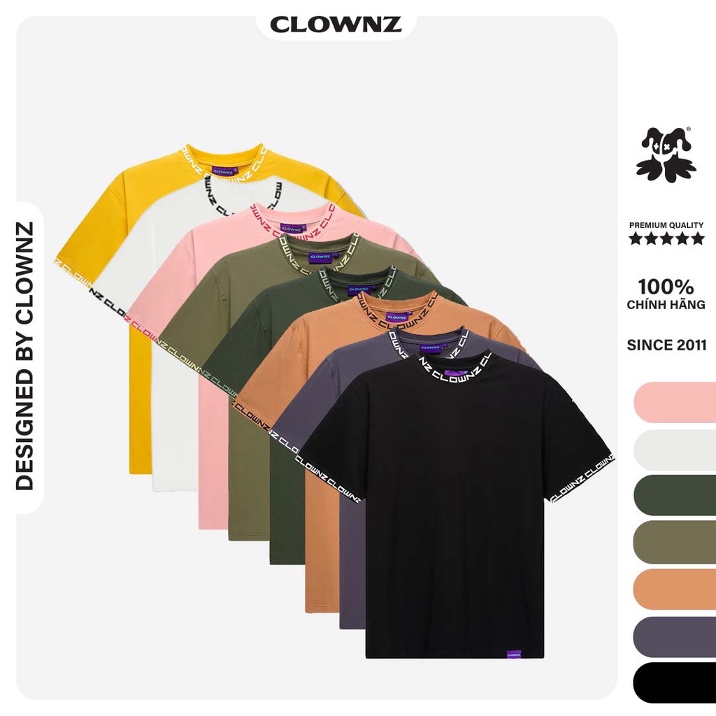 Áo phông tay lỡ local brand, áo thun unisex Clownz Basic T