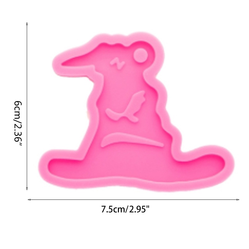 Khuôn Silicone Làm Móc Khóa Hình Nón Phù Thủy