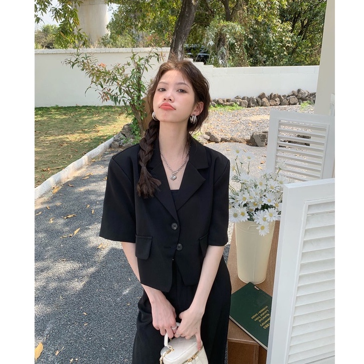 Áo Khoác Blazer Tay Ngắn Thời Trang Hàn Quốc | BigBuy360 - bigbuy360.vn
